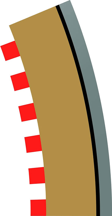 Scalextric C8239 Radius 2 Outer Border/Barrier 22.5 degree 1:32 Scale Accessory
