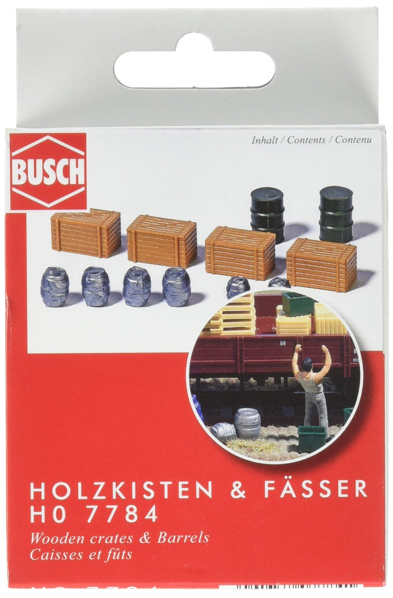 Busch 7784 Barrels & Crates 12/ HO Scenery Scale Model