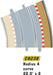 Scalextric C8238 Radius 4 Outer Border/Barrier 22.5 degree 1:32 Scale Accessory
