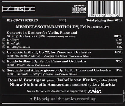 Concerto for Violin (Amsterdam Ne Sin, Markiz)