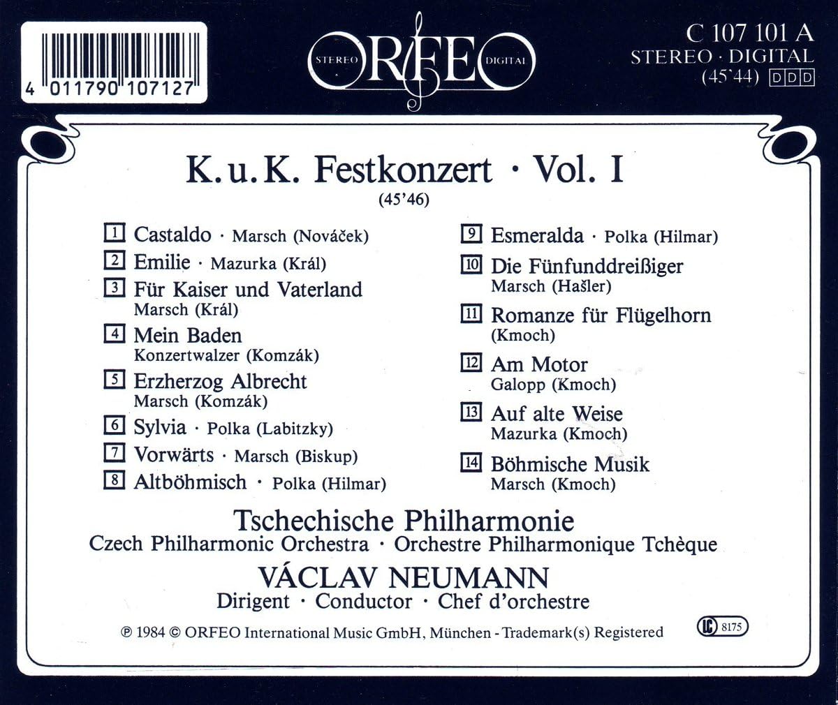 Festkonzert Vol. 1 (Neumann, Czech Po)