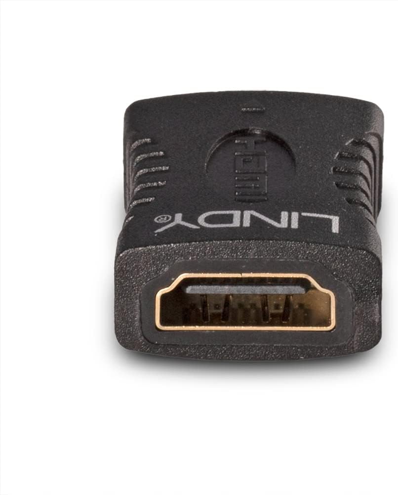 LINDY 4K HDMI Coupler / Extender, HDMI 2.0, 4K@60Hz, HDMI Female to Female, Gold Plated, for TVs, Blu-Ray, Monitor, Projector, Sky, Virgin, BT, Xbox, PS4/5, Home Cinema, UHD, 3D, HDR, HDCP, Ethernet