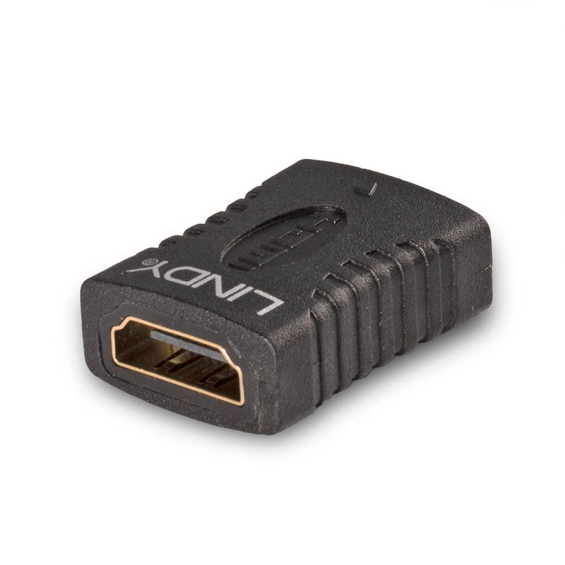 LINDY 4K HDMI Coupler / Extender, HDMI 2.0, 4K@60Hz, HDMI Female to Female, Gold Plated, for TVs, Blu-Ray, Monitor, Projector, Sky, Virgin, BT, Xbox, PS4/5, Home Cinema, UHD, 3D, HDR, HDCP, Ethernet