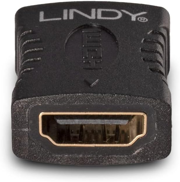 LINDY 4K HDMI Coupler / Extender, HDMI 2.0, 4K@60Hz, HDMI Female to Female, Gold Plated, for TVs, Blu-Ray, Monitor, Projector, Sky, Virgin, BT, Xbox, PS4/5, Home Cinema, UHD, 3D, HDR, HDCP, Ethernet