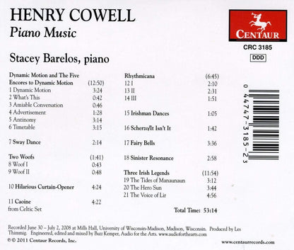 Cowell: Piano Music