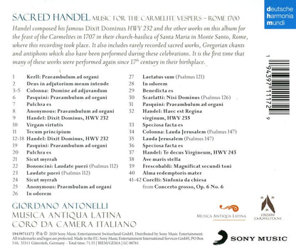 Sacred Handel - Music for the Carmelite Vespers