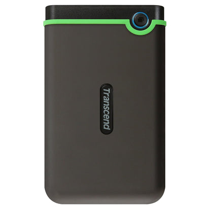 Transcend 1TB StoreJet 25M3S USB 3.1 Portable Hard Drive Rugged, Anti-Shock Resistant, Compact and Lightweight with Lightning-Fast Speeds and a One Touch Backup Button (Iron Grey) TS1TSJ25M3S