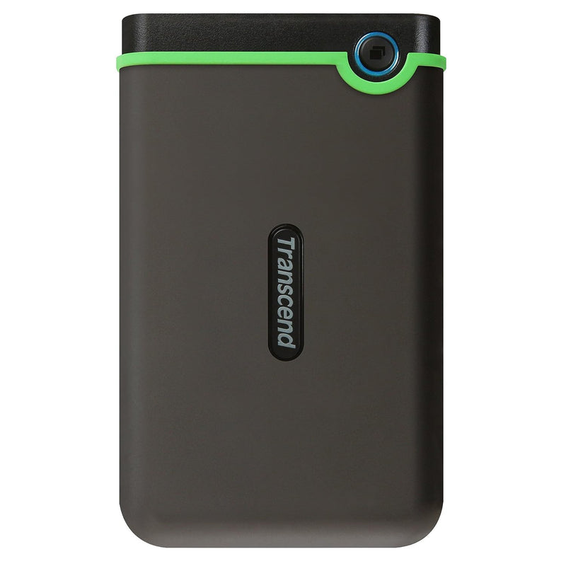 Transcend 1TB StoreJet 25M3S USB 3.1 Portable Hard Drive Rugged, Anti-Shock Resistant, Compact and Lightweight with Lightning-Fast Speeds and a One Touch Backup Button (Iron Grey) TS1TSJ25M3S