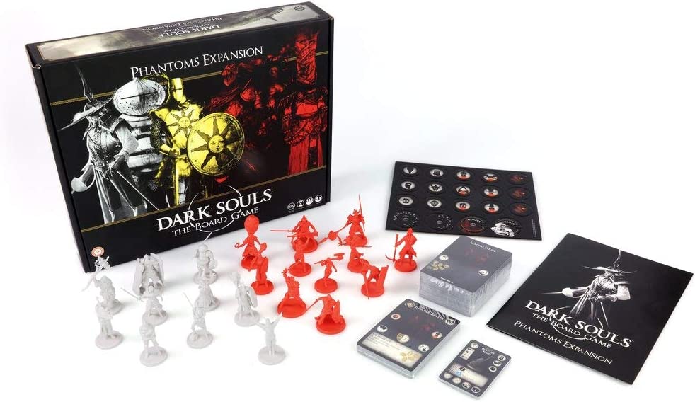 Dark Souls The Board Game: Phantoms Expansion, Fantasy Dungeon Crawl Game with Detailed Invader Miniatures for 1-4 Players, 14 Years Old +, Red, 30.48 x 30.48 x 5.59 cm