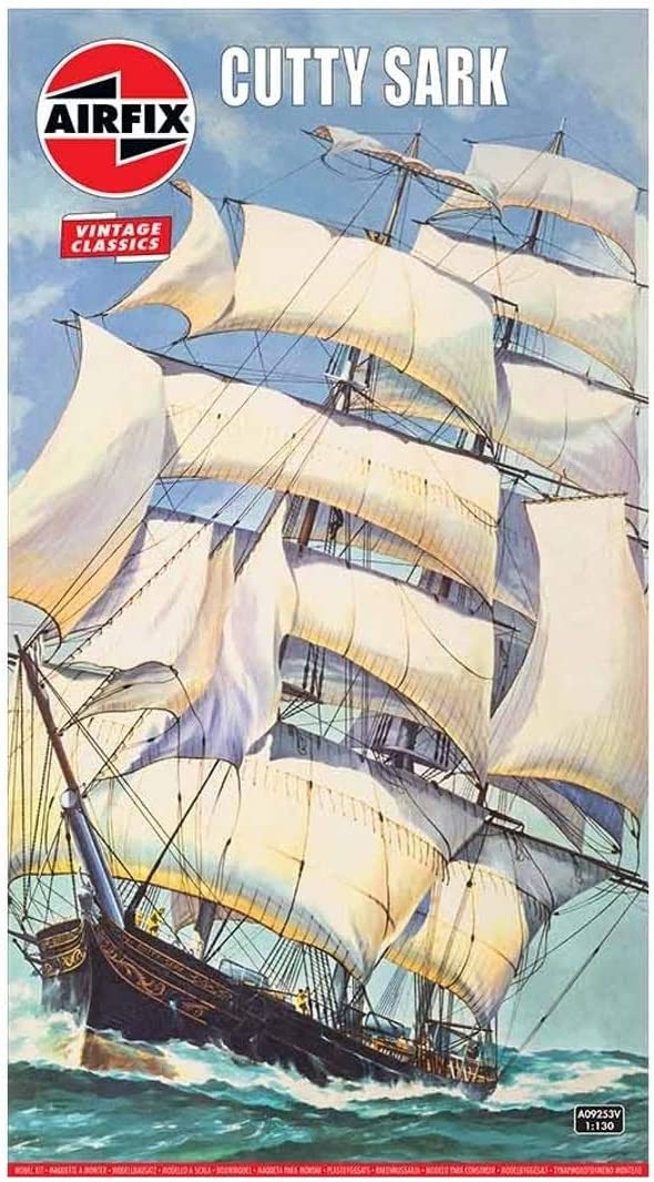 Airfix Vintage Classics Set, A09253V Cutty Sark, Kits de Modelo de Barco de plástico para Adultos y niños Mayores de 8 años, el Juego Incluye 220 Piezas, Juego de Modelo de Barco a Escala 1:130
