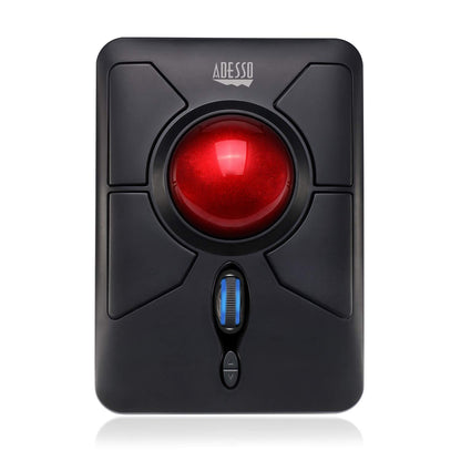 Adesso iMouse T50 - Ratón (Ambidextro, Trackball, RF Wireless, 4800 DPI, Black, Rojo