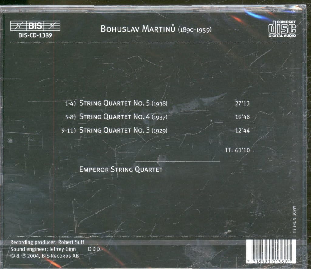 String Quartets Nos. 3, 4 and 5 (Emperor String Quartet)