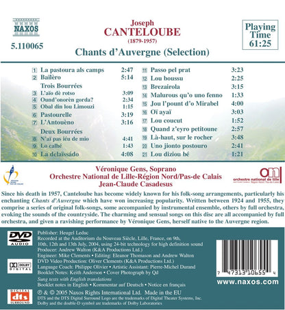 Chants D'auvergne (Casadesus, Orch. National De Lille, Gens)