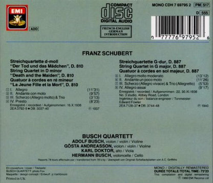 Schubert: String Quartets 14 "Death and the Maiden" & 15 / Busch String Quartet