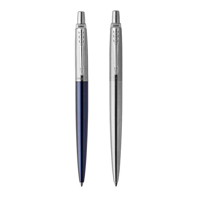 Parker Jotter London Duo Discovery Pack | with Ballpoint Pen (Royal Blue) & Gel Pen (Stainless Steel) royal blue/stainless steel ballpoint + gel pen