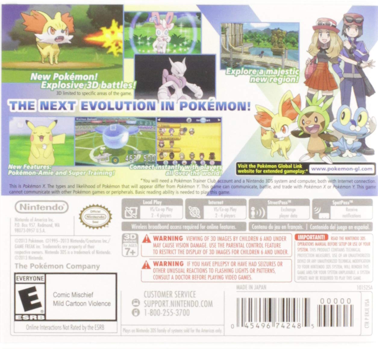 Pokémon X for Nintendo 3DS