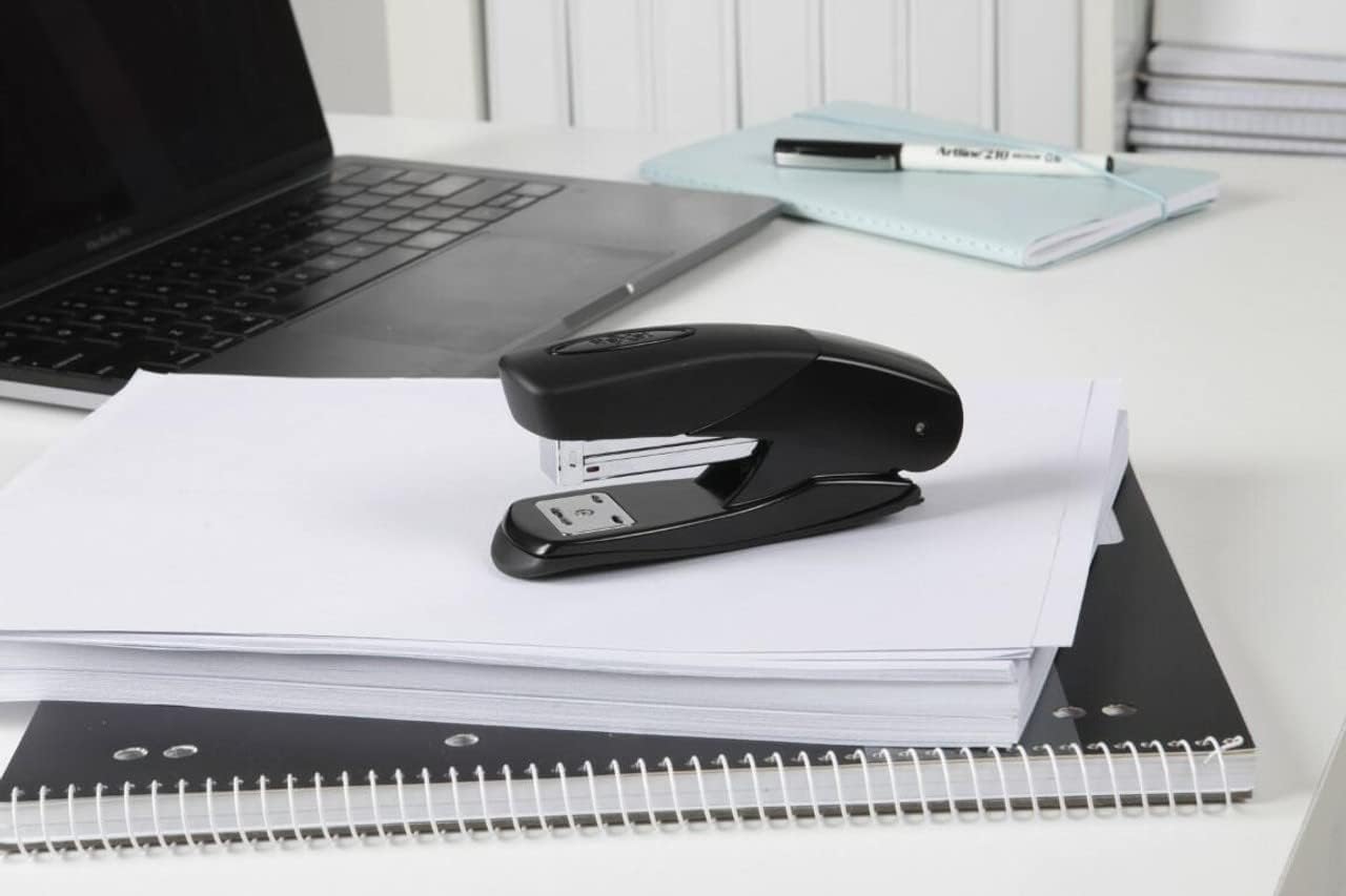 Rexel Choices Matador Half Strip Stapler, 25 Sheet Capacity, Uses 24/6 and 26/6 Staples, Metal Body, Black, 2100000
