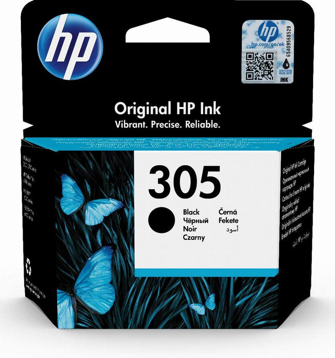 HP 3YM61AE 305 Original Ink Cartridge, Black, Pack of 1 Black (Pack of 1) Pack of 1