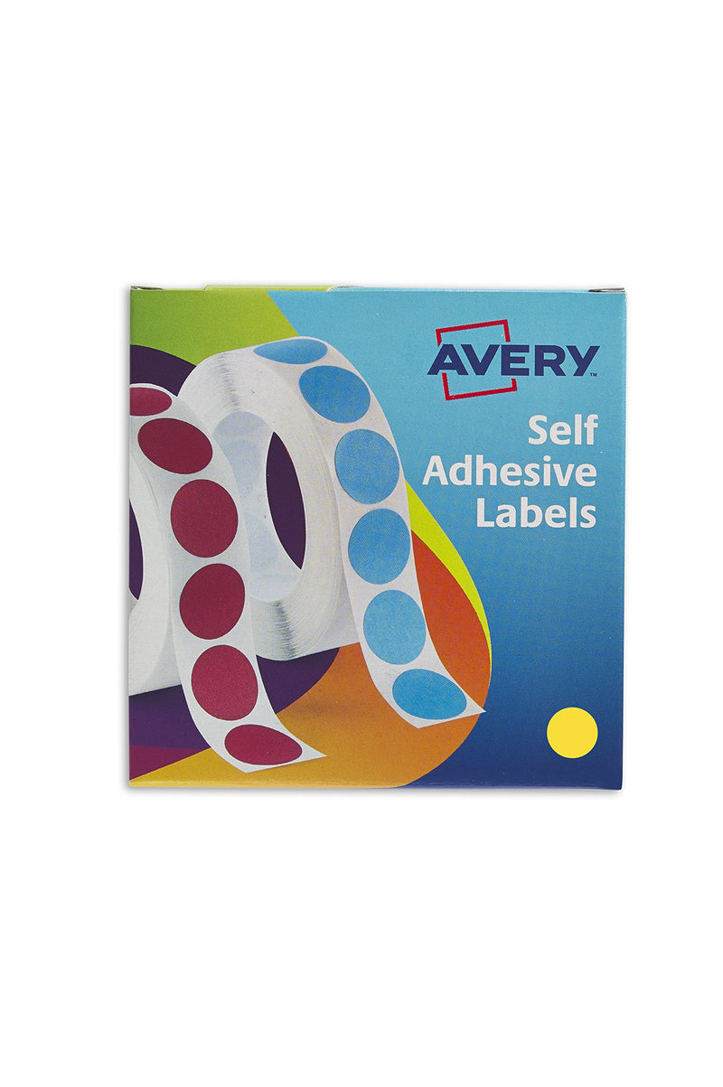 Avery 24-508 Self Adhesive Circle Label Dispenser (19 mm Dia, 1120 Labels) - Yellow