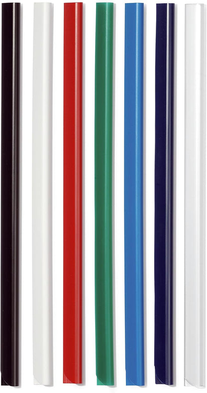 Durable Spine Bar A4 6 mm Blue | Pack of 50 Pieces | Ideal for Binding UnPunched Documents In Seconds | Holds Up To 60 A4 Sheets