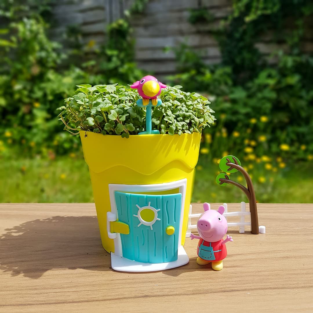 Peppa Pig PP101 Kids' Animal & Insect Habitat Kits, Yellow, 11cm Peppa Growing Pot