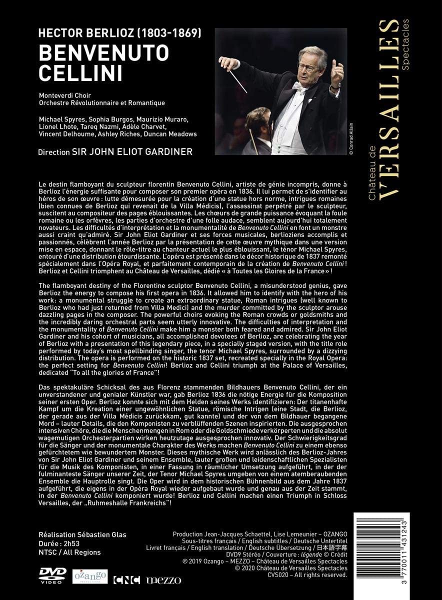 Berlioz: Benvenuto Cellini - Orchestre Révolutionnaire et Romantique; Sir John Eliot Gardiner(ALL REGIONS DVD)