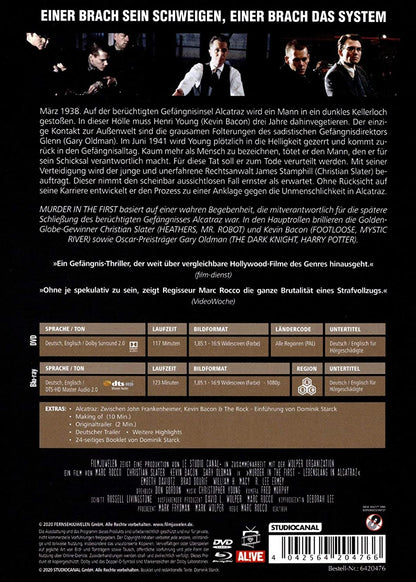 Murder in the First - Lebenslang in Alcatraz - Special Edition Mediabook (+ DVD) (+ Booklet) (Filmjuwelen)