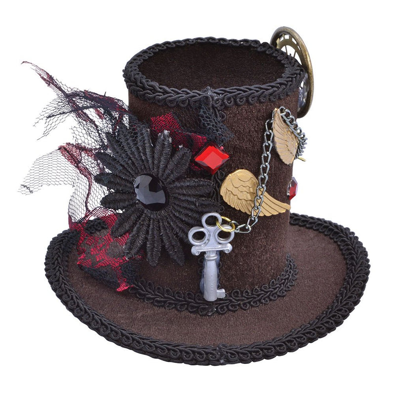 Bristol Novelty BH612 Steampunk Tall Top Hat Mini, Womens, One Size