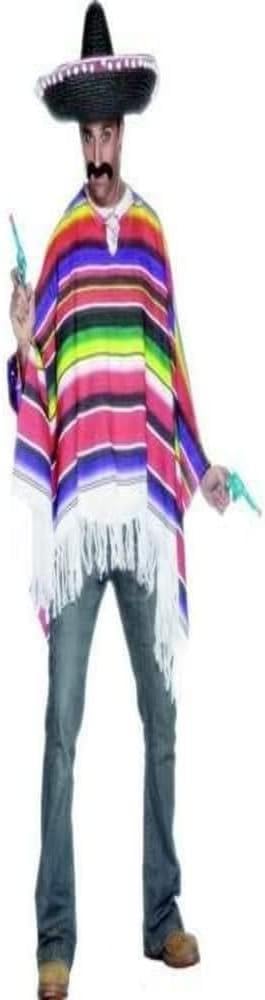 Smiffys Poncho, Multi-Colour, Suit Only, One size