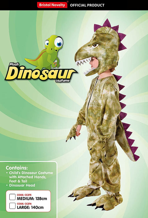 Bristol Novelty CC276 Dinosaur Costume set | For Kids | Green Accessory, Age 8-10 Years Old Age 8 - 10 years