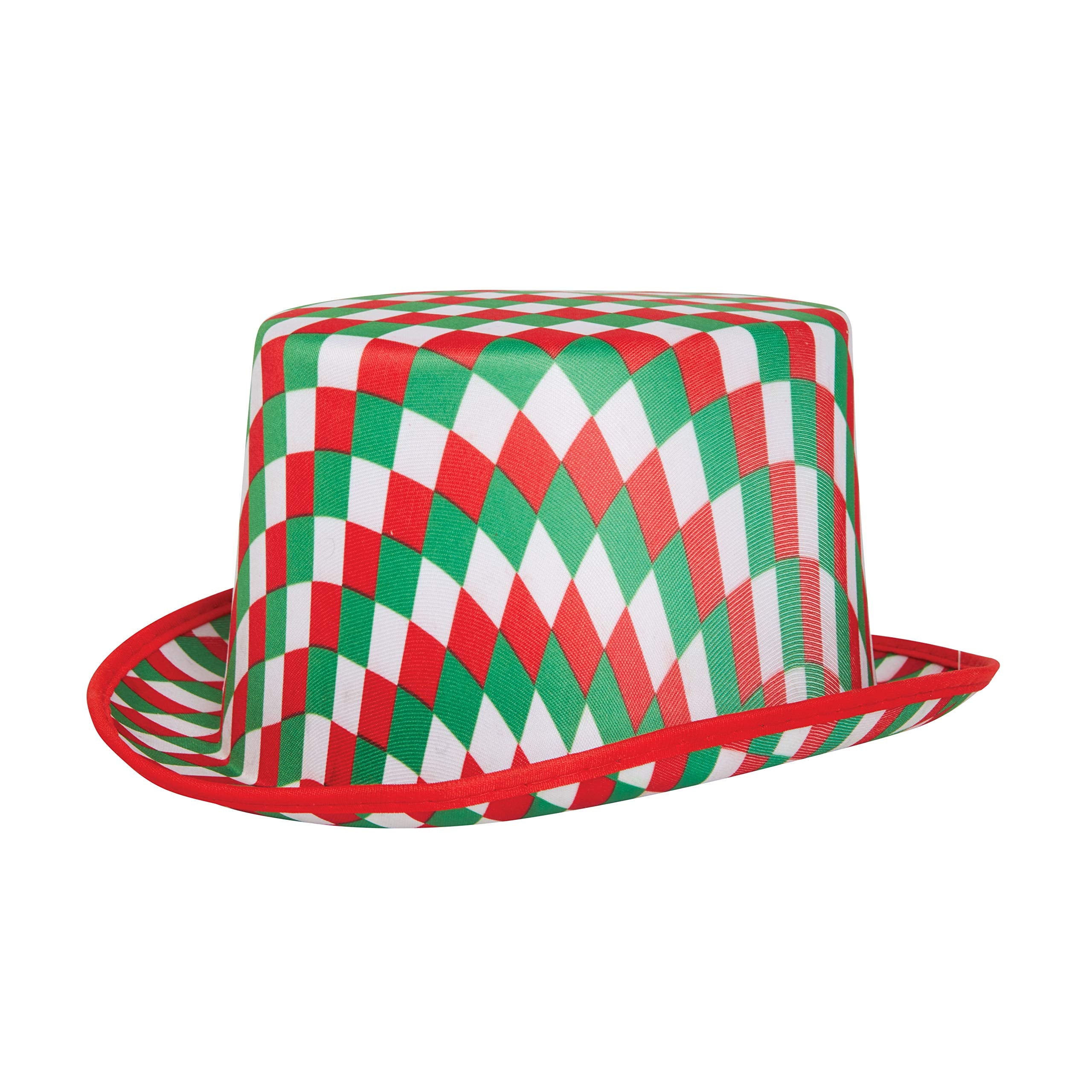 Bristol Novelty Top Hat Chequered (R/G/W