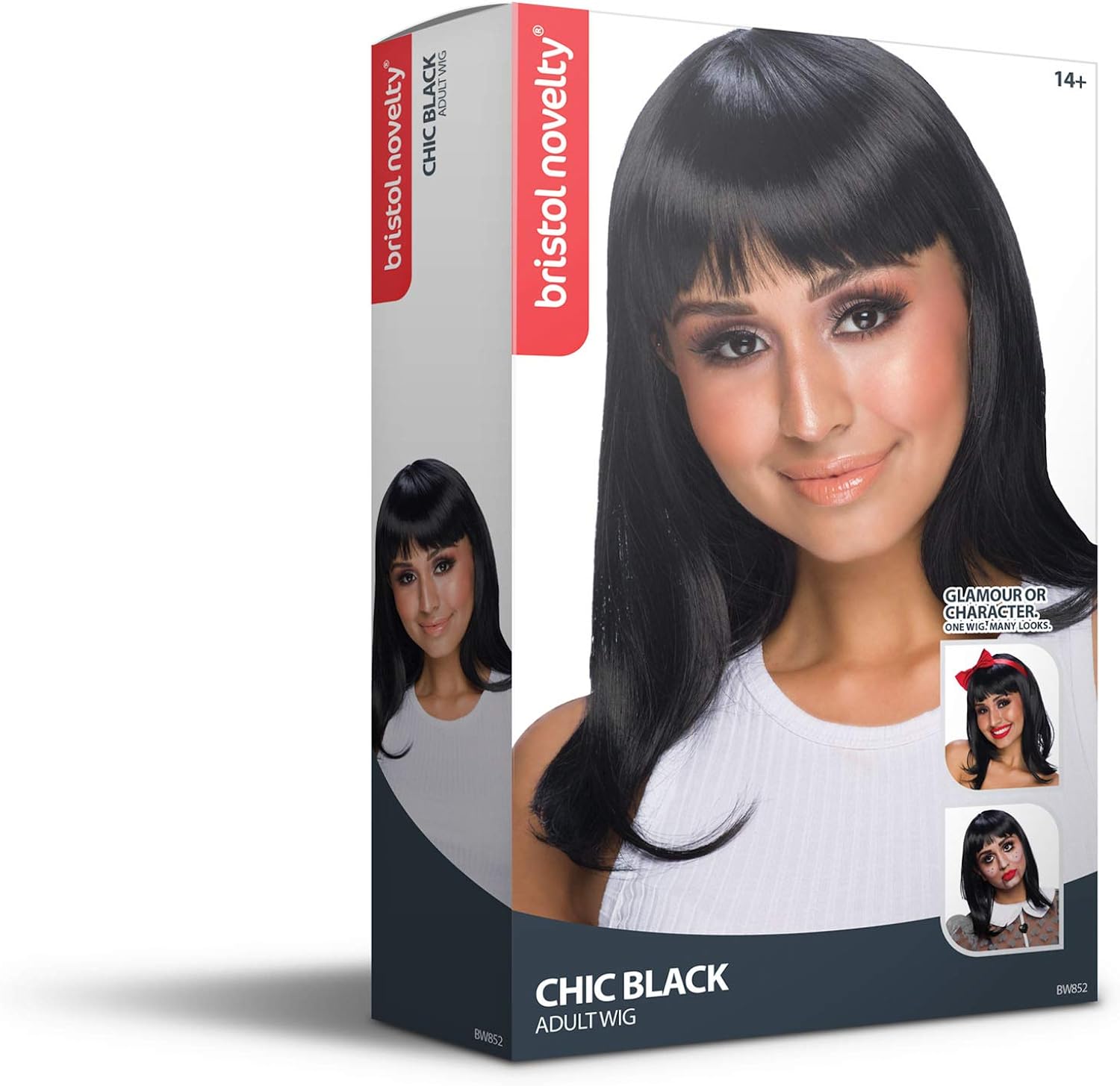 Bristol Novelty BW851 Chic Doll Wig, Blonde, One Size Black