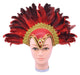 Bristol Novelty BA071A Feather Headdress | For Women | Red Helmet Jewel + Plume, One Size