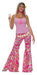 Bristol Novelty Pantalones hippies para adulto, acampanados, Flower Power, multicolor, Medium (AC742