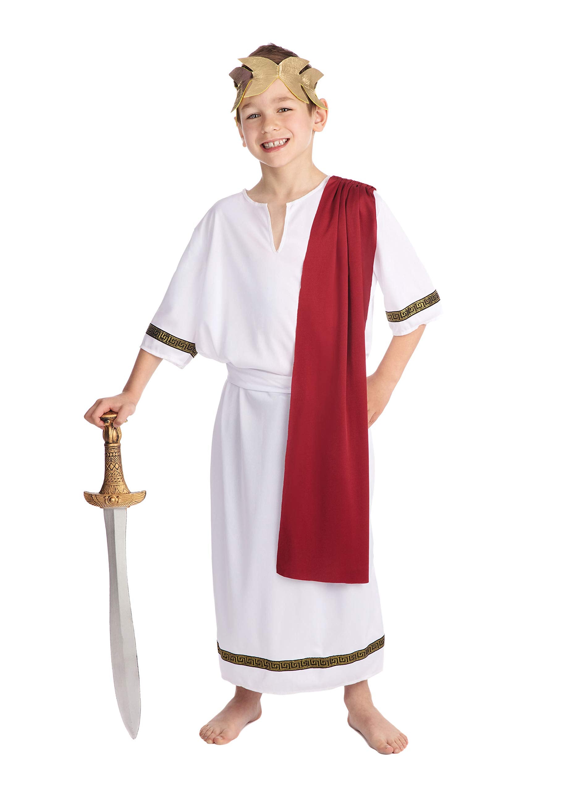 Bristol Novelty CC519 Roman Emperor Costume, Small, 110 - 122 cm, Approx Age 3 -5 Years, Roman Emperor (S) Age 4 - 6 years