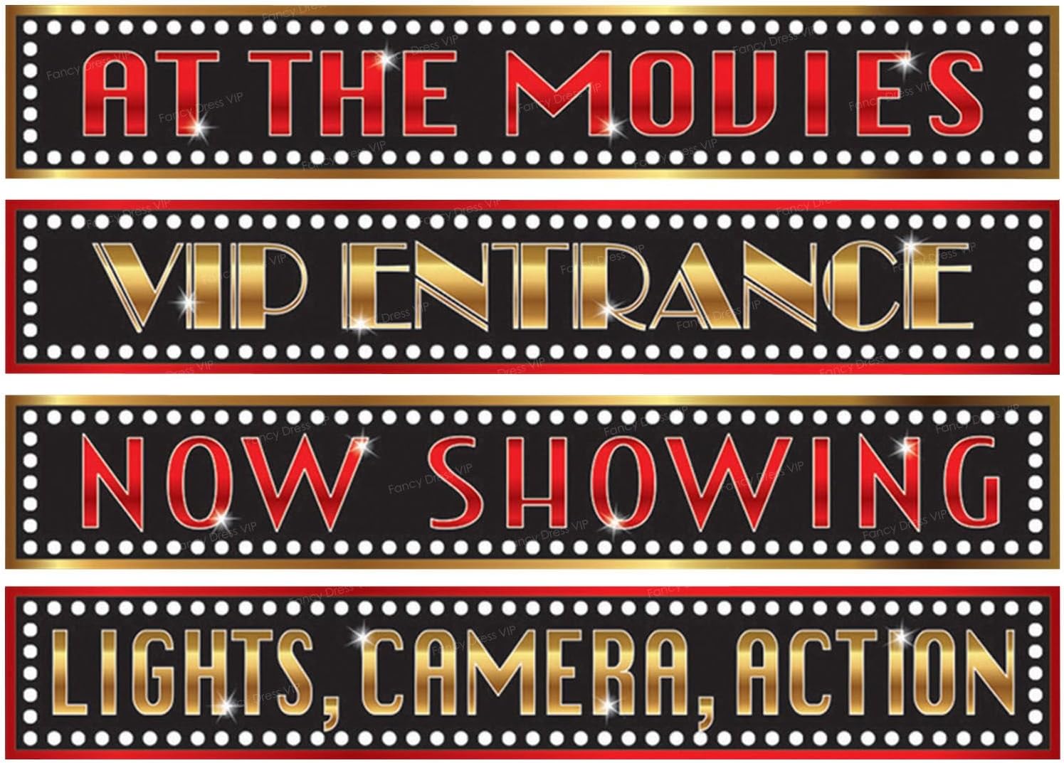 Bristol Novelty Cartello Decorazioni Marquee Signs At the Movies (confezione da 4