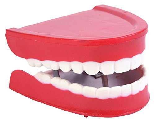Bristol Novelty GJ064 Chatter Choppers Halloween Prop Set, Unisex-Adult, Red/White, One Size