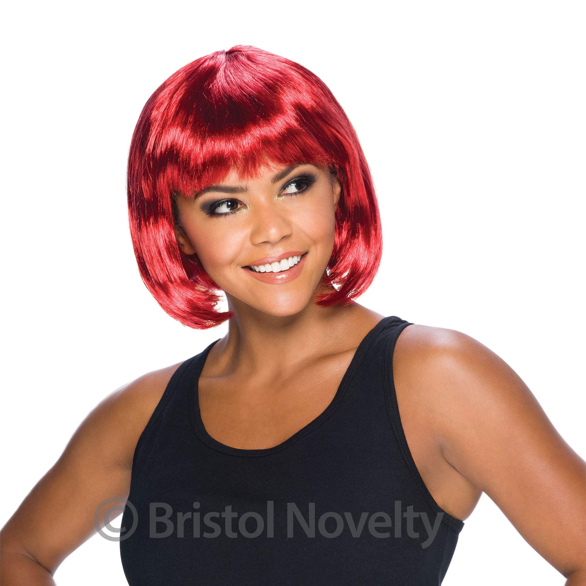 Ladies Fancy Dress 1980s Party Elegant Bob Cut Short Fake & Artificial Wig