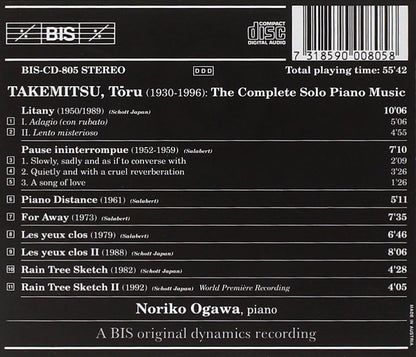 Rain Tree - Piano Music of T Takemitsu