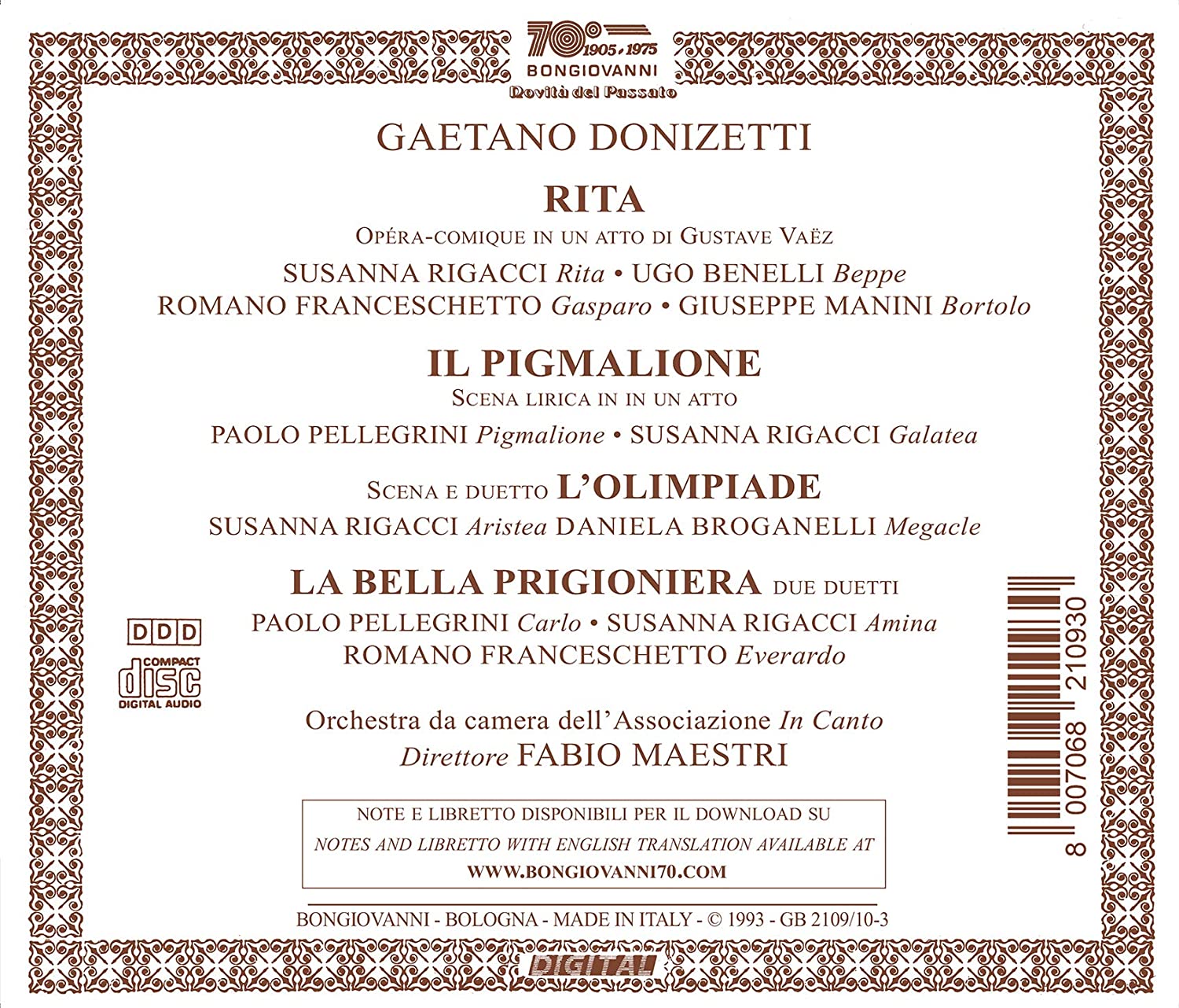 Rita / Il Pigmalione