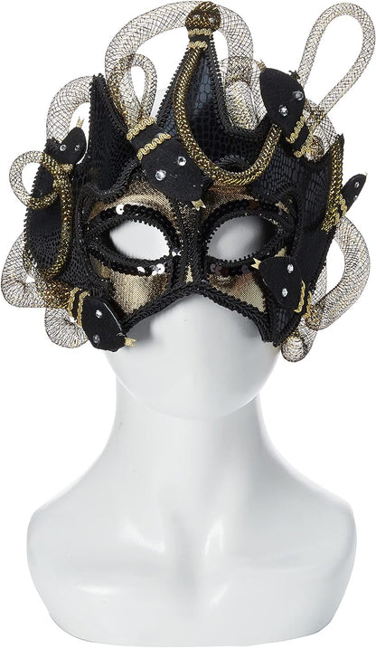 Bristol Novelty - Mezza maschera da medusa con nastro decorativo - Unisex