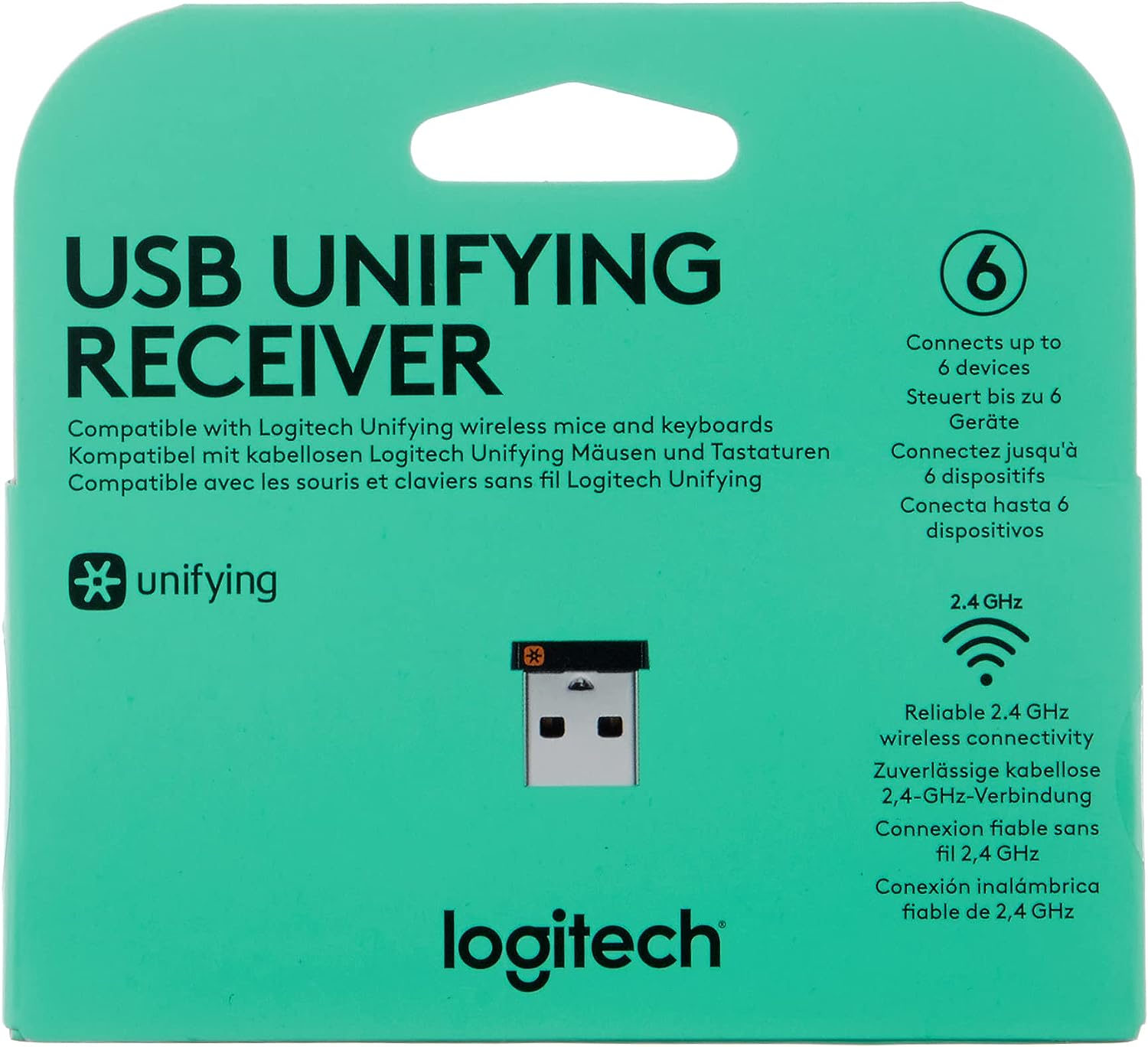 Logitech USB Unifying Receiver - Black