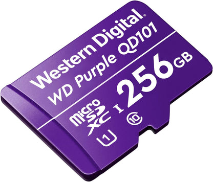 WD PURPLE 256GB SURVEILLANCE MICROSD XC CLASS - 10 UHS 1