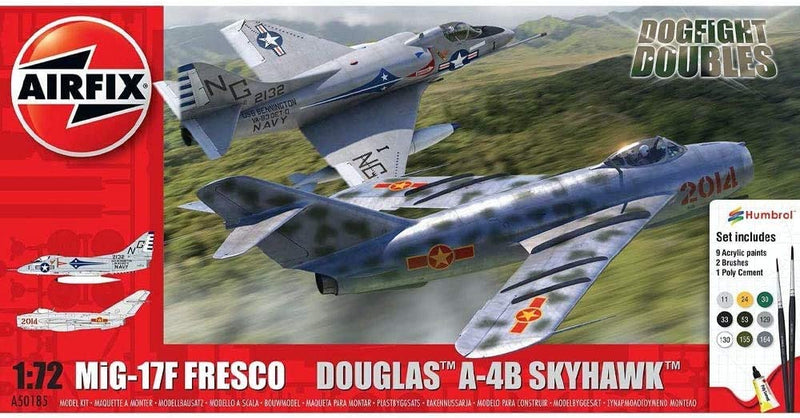Airfix A50185 1/72 Mig 17F Fresco Douglas A-4B Skyhawk Dogfight Double Mig-21 Modellbau, 0
