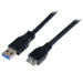StarTech.com USB3CAUB1M 1 m 3 ft Certified SuperSpeed USB 3.0 A to Micro B Cable Cord, USB 3 Micro B Cable, 1x USB A (M), 1x USB Micro B (M