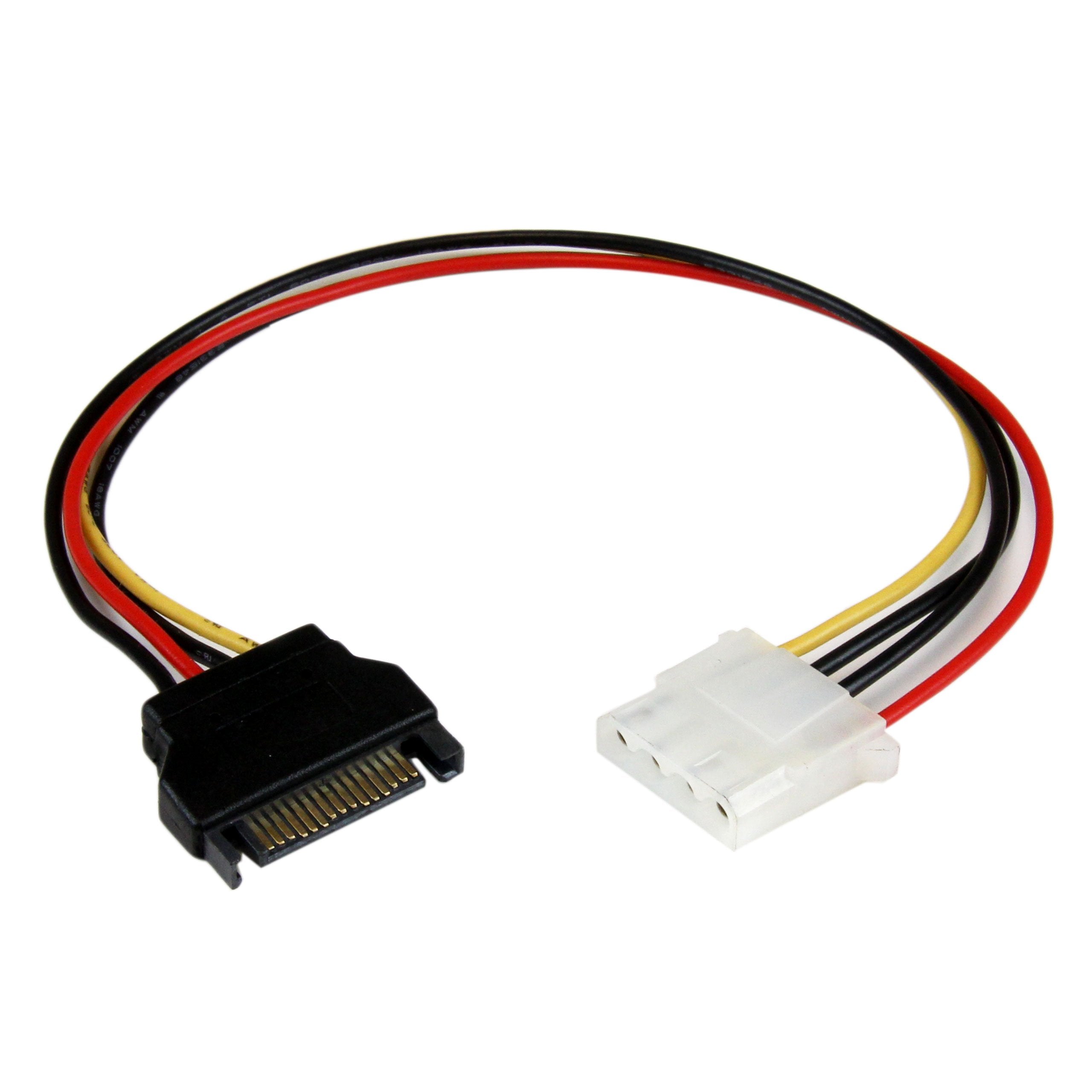 StarTech.com 12in SATA to LP4 Power Cable Adapter F/M - SATA to LP4 Power Adapter - SATA Female to LP4 Male Power Cable - 12 inch (LP4SATAFM12