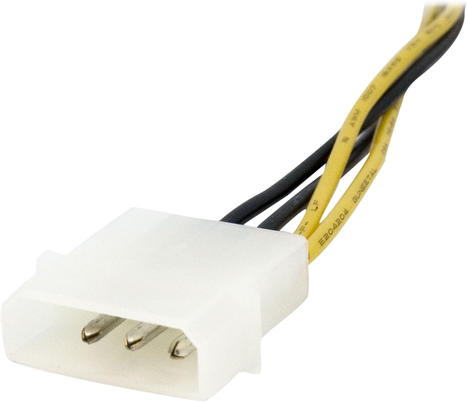 StarTech.com 6 Inch 4 Pin to 8 Pin EPS Power Adapter with LP4 - F/M - ATX to EPS Power Adapter (EPS48ADAP