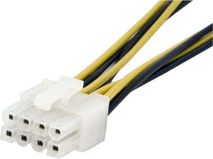 StarTech.com 6 Inch 4 Pin to 8 Pin EPS Power Adapter with LP4 - F/M - ATX to EPS Power Adapter (EPS48ADAP
