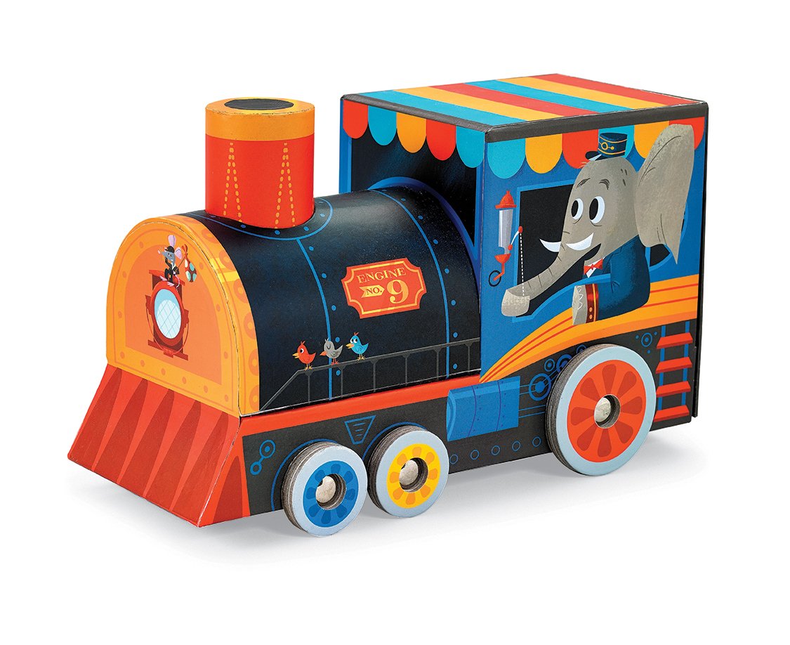 Crocodile Creek – Locomotive Train – 24-piece Puzzle & Vehicle Play Set