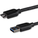 StarTech.com 0.5m 20in Slim USB 3.0 A to Micro B Cable M/M - Mobile Charge Sync USB 3.0 Micro B Cable for Smartphones and Tablets (USB3AUB50CMS),Black